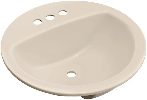 PROFLO PF194R Rockaway 19" Circular Vitreous China Drop In - Off White - Picture 6 of 6