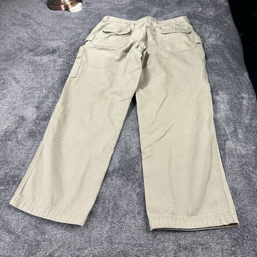 Duluth Trading Co Mens 38x32 (Fits 36x32) Flex Canvas Fire Hose Cargo Pants Tan - Picture 8 of 15