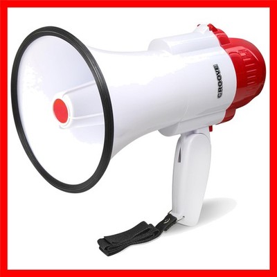 PowerPro 30W Portable Megaphone with Siren, Music & Volume Control