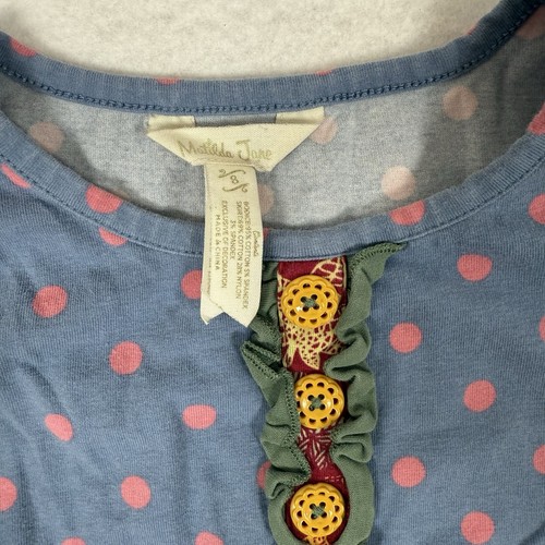 Matilda Jane Harvest time Dress Girls Size 8 Floral Stripe Polka Dot - Picture 2 of 2