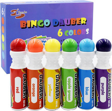 Yuanhe Bingo Daubers Dot Markers - Mixed Colors Set of 6 Pack