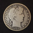 1907 **P** BARBER SILVER HALF DOLLAR ***NICE COIN!***  FREE SHIPPING! C1936