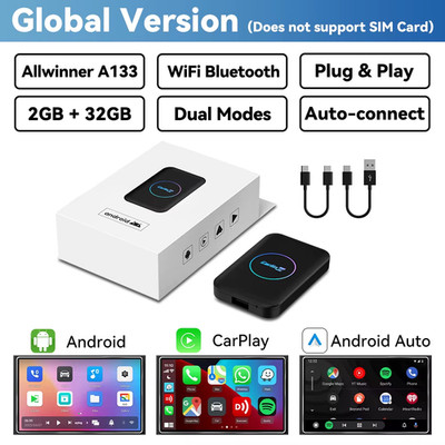 Wireless Carplay Android TV Box 3 in 1 Adapter for OEM Android Auto Car Play Box