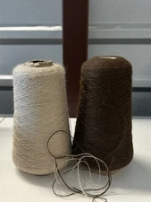 Lot 2 Spool Cone #0 SOFT Peruvian Baby Alpaca Yarn 1lb 3oz 538g 5101 C