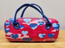 Girls Pink  Blue Hearts Design Clutch Purse The Children's Place Eyeglass Case