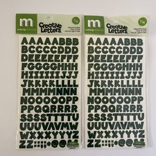 2 Making Memories 7/16  Chunky Forest Green Creative Letters Alphabet Stickers