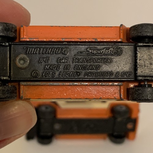 Vintage (2) Matchbox No. 11 Car Transporter Superfast 1976 Lesney England - Picture 11 of 11