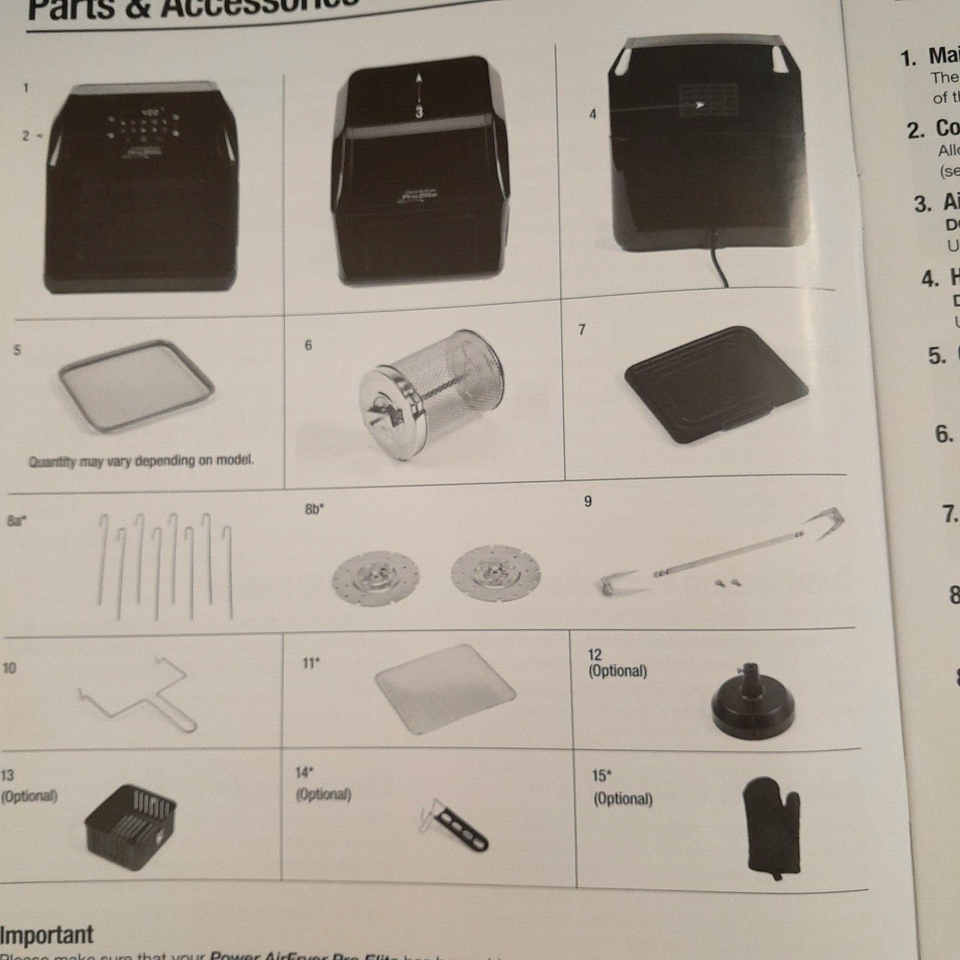 NIB Tristar Power Air Fryer Pro Elite TXGDT10L Rotisserie De Hydrate