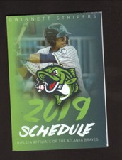2019 Gwinnett Stripers Pocket Schedule Georgia Power Braves Affiliate