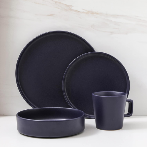 Stone Lain Cleo Modern Stoneware 16-Piece Dinnerware Set, Plates and Bowls Set, - Picture 3 of 12