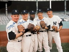 WHITEY FORD, JIM BOUTON, AL DOWNING, RALPH TERRY, SIGNED 16x20 PHOTO W/COA