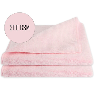 2x Detailzone Mikrofaser Polier Tuch Spezial Innenraumtuch rosa 300gsm 40x40cm
