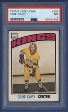 1976-77 OPC O-PEE-CHEE #290 GENE CARR PSA 8 NM-MT Los Angeles Kings *LOW POP*