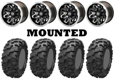 Kit 4 ITP Blackwater Evolution Tires 27x9-12/27x11-12 on Moose 416X Machined CAN