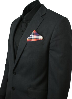 Relco Herren Taschentuch Quadrat Paisley Floral Tartan Karomuster Anzug Mod