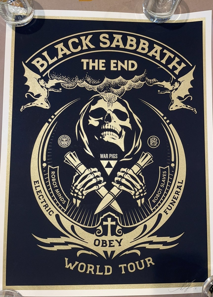 Black Sabbath Shepard Fairey Obey The End hand signed/numbered 