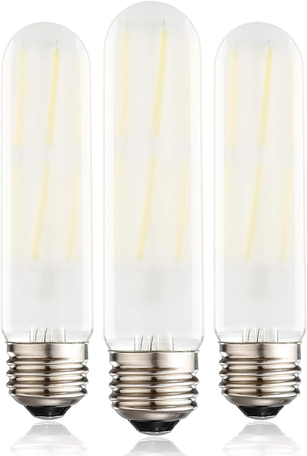 Dimmable T10 Frosted LED Bulbs,6W LED Tubular Edison Bulbs 60 Watt Equivalent,60