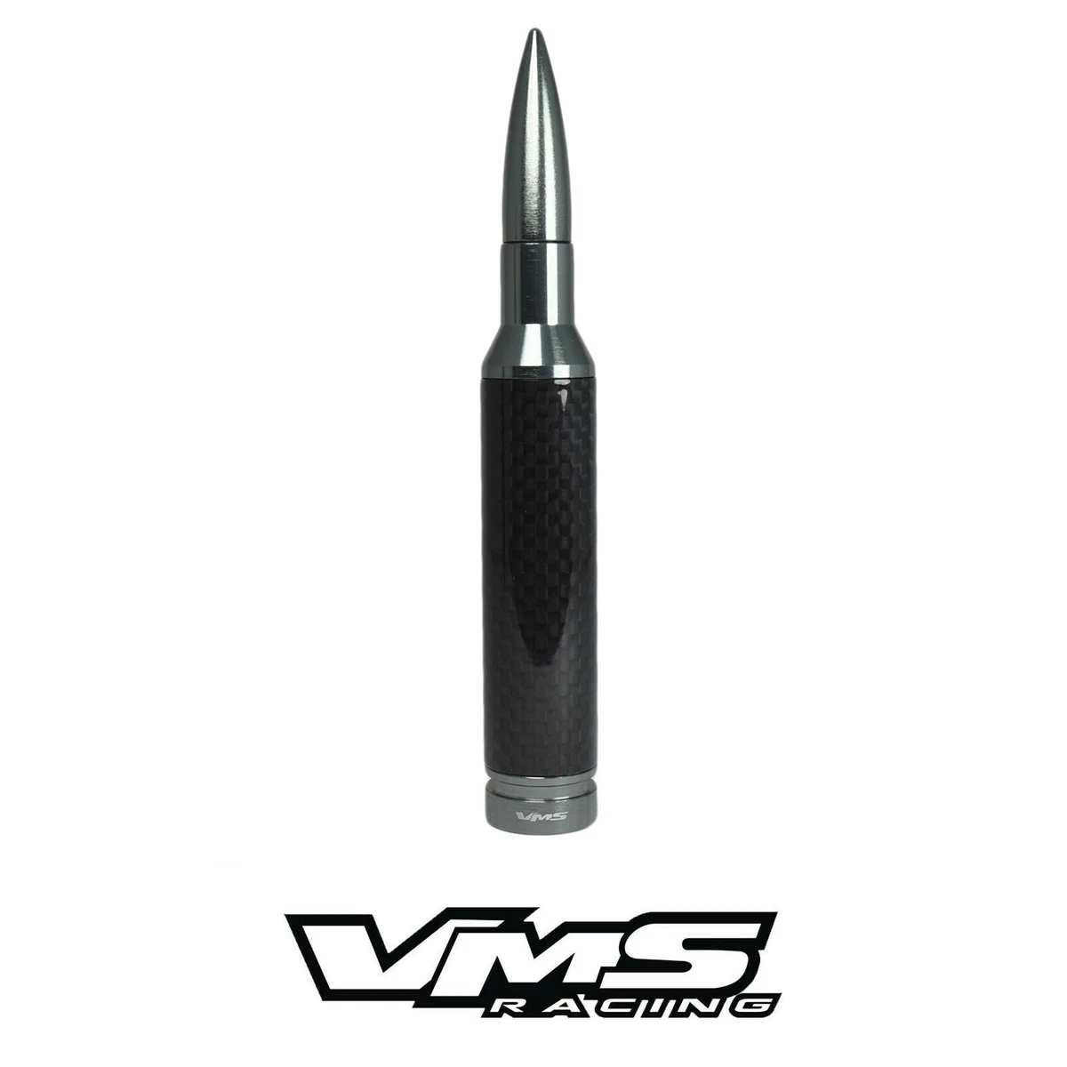 50 CAL RETRACTABLE BULLET ANTENNA GUNMETAL CARBON FIBER FOR 94 04