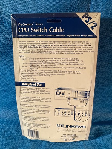 Cable conmutador CPU ProConnect Linksys modelo SVPS06 NUEVO EN CAJA - Imagen 4 de 6