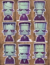 Frankenstein Die Cut Vinyl Stickers Set Scrapbooking Laptop Waterbottle