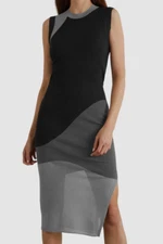 $495 MCQ Alexander McQueen Women's Black Tank Knit MIDI Dress Size 2XS