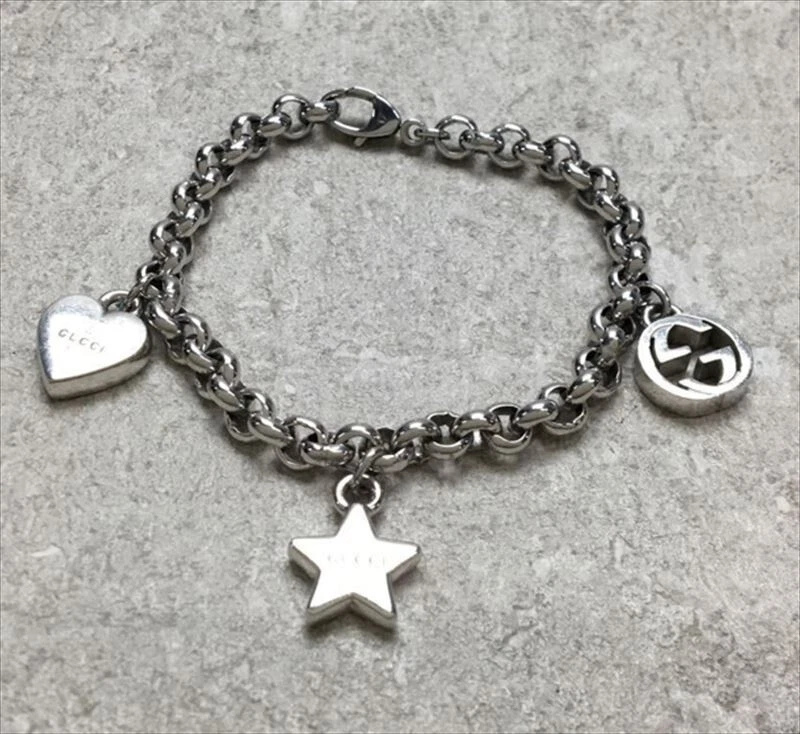 Gucci Heart Star Interlocking G Silver Bracelet Silvery Metal ref.1184606 -  Joli Closet