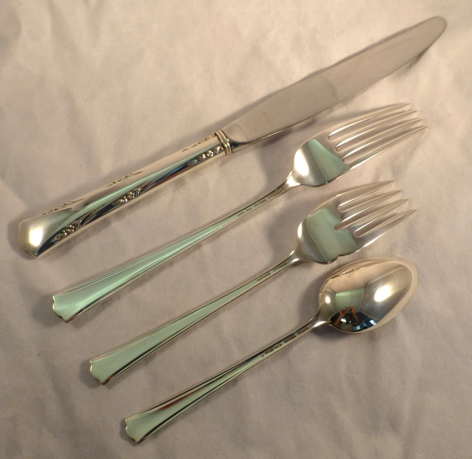 Greenbrier-Gorham Sterling 4 piezas tamaño cena lugar(s)-francés Foto 3 de 4