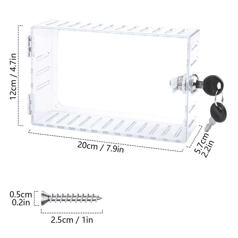 Thermostat Cover Large Universal Combination Lock Clear Box Guard Wall Mounted - Image 2 of 4