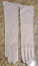 Vintage Size XS/S Womens Gray Leather 16" Long Gloves Formal Opera