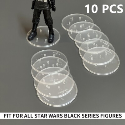 Lot 10 Star Wars Black Series 6 inch Action Figure Stand Multi-peg Toy CLEAR 6''