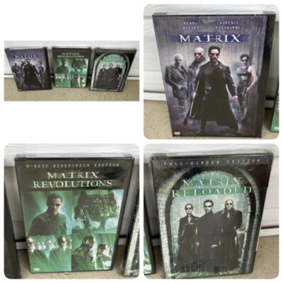 The Matrix Trilogy 3 Movie DVD Set Matrix, Revolutions, Reloaded
