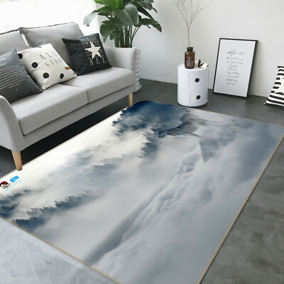 3D Forest Grey Wolf ZHUA742 Game Non Slip Rug Mat Photo Carpet Zoe