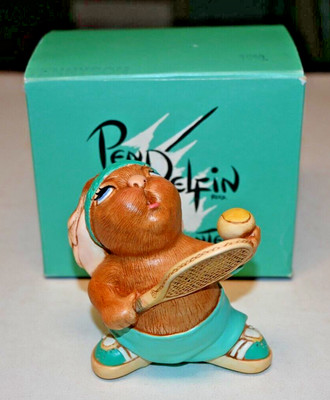 Pendelfin Rabbit Figurine ''Tennyson (Turq.)'' in Original Box Made in England NOS