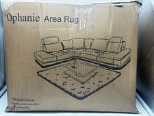 Ophanie Tie-Dyed Grey White 8x10 Area Rugs for Living Room, Large Shag Bedroom