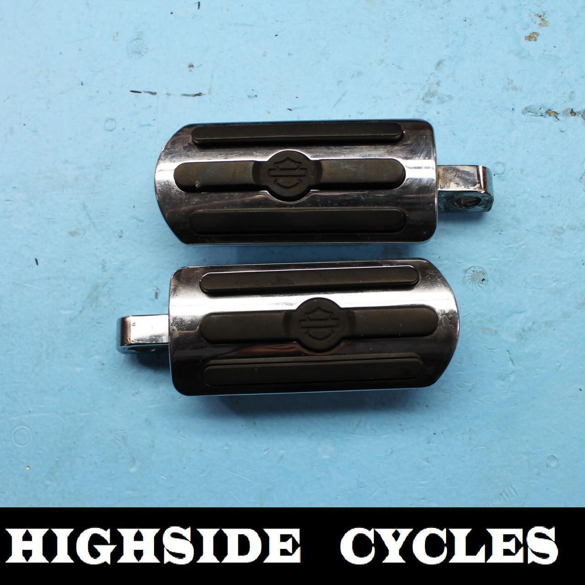 レイジー 1355 15 HARLEY-DAVIDSON CHROME AND RUBBER FOOT PEG STEP FOOTREST