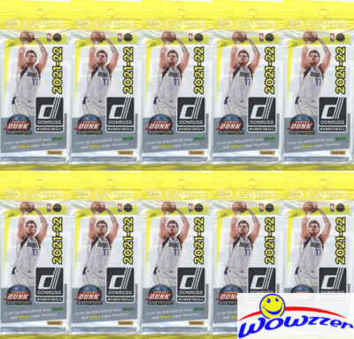 (10) 2021/22 Panini Donruss Basketball HUGE JUMBO FAT CELLO Packs-300 Cards!