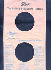 2 pcs - Dot Records Original Co 7" 45RPM Paper Sleeves - Lot - Used