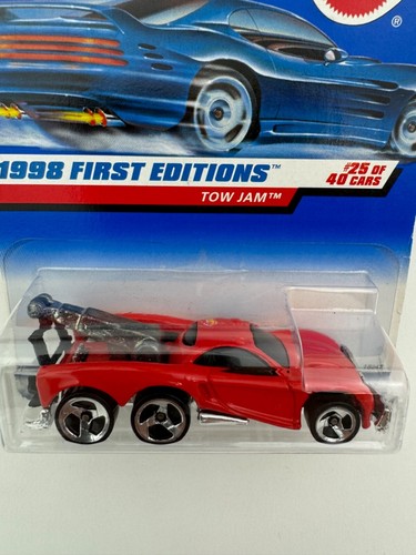 Hot Wheels 1998 First Edition Red Tow Jam # 25 of 40 Card # 658 - Picture 4 of 7