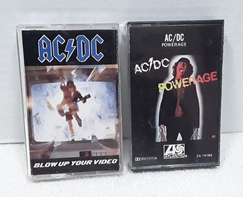 AC/DC Blow Up Your Video / Powerage Cassette Tape Hard Rock 80's 90's ...
