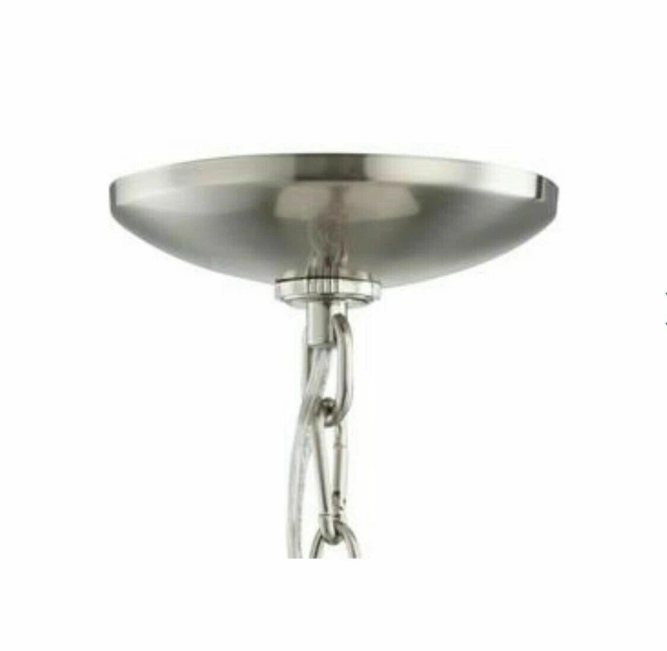 Portfolio Roseall 0759873 5灯拉丝镍蚀刻玻璃阴影天花板固定 — 第 2/4 张图片