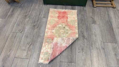 Alfombra turca pequeña, alfombra de baño, alfombra pequeña vintage, alfombra pequeña 1,6x3,2 pies - Imagen 9 de 9
