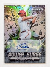 2022 Panini Prizm Draft Picks Cayden Wallace Power Surge Silver Prizm Auto PS-CW
