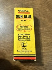 Vintage Outers Gunslick No 450 Gun Blue Bottle 1/4 Full w/Box by Outers Lab