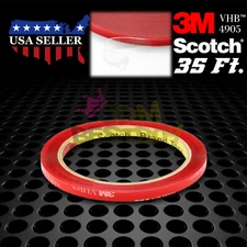Genuine 3M VHB #4905 Double-Sided Mounting Foam Tape Automotive Car 6mm x 35FT