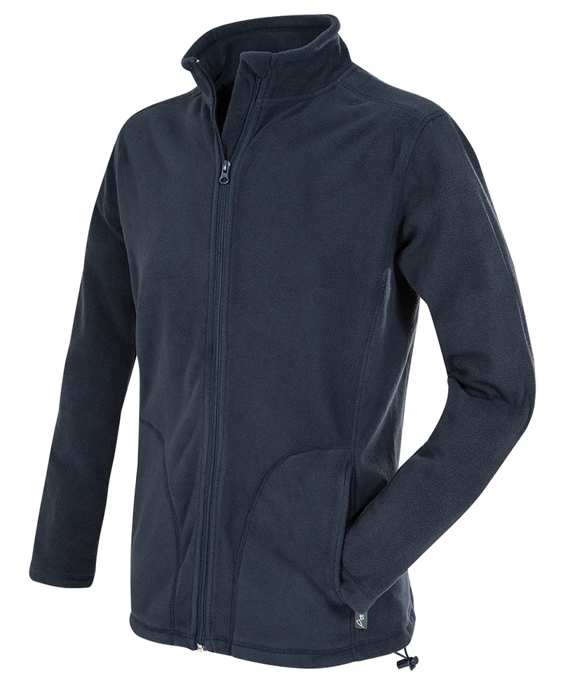 Mens NAVY DARK BLUE Breathable Lightweight Full Zip Micro Fleece