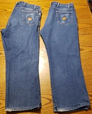 2 Pair Red Kap Men's Classic Work Jean Free Shipping PD54PW4 Good Condition
