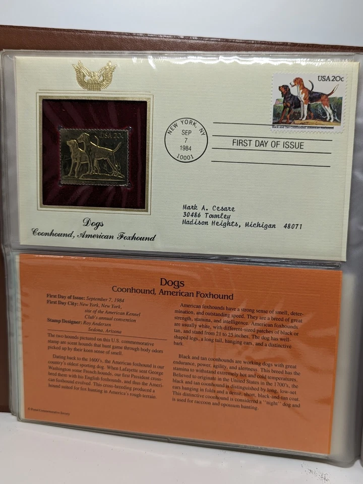 Golden Replicas of United States Stamps Proof 22K Gold, 1 Album 1984-1985 (41ct) - Image 4 of 4