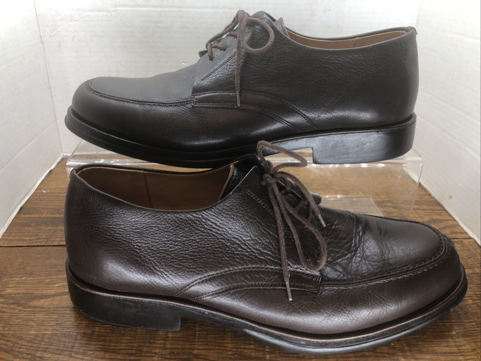 SAOLA Scarpe da uomo taglia 14D EC Sandro Moscoloni Vineyard comode in pelle marrone Brasile