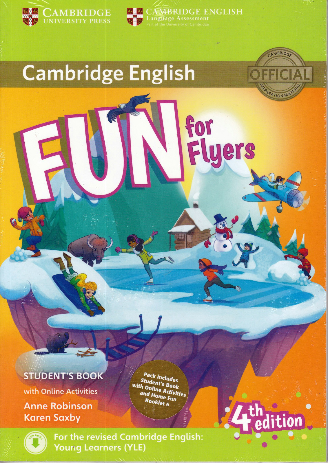 Cambridge English FUN FOR FLYERS 4th Edit for 2018 Exam Student Book+Extras @NEW
