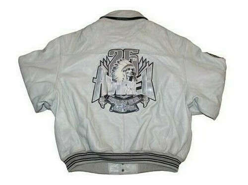 VTG Avirex White/Grey Varsity Jacket 